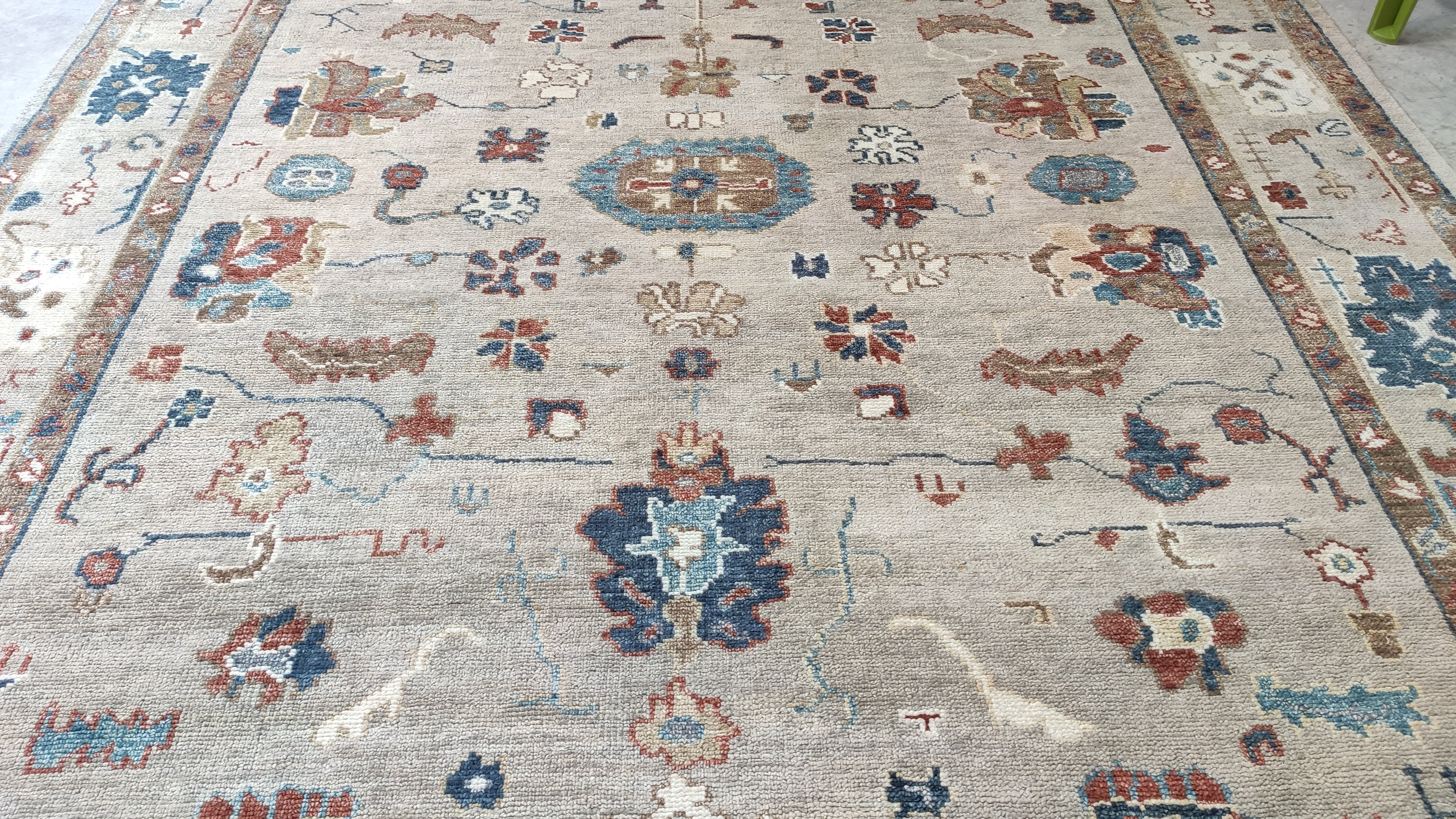 Juniper 10x14 Grey Hand-Knotted Oushak Rug