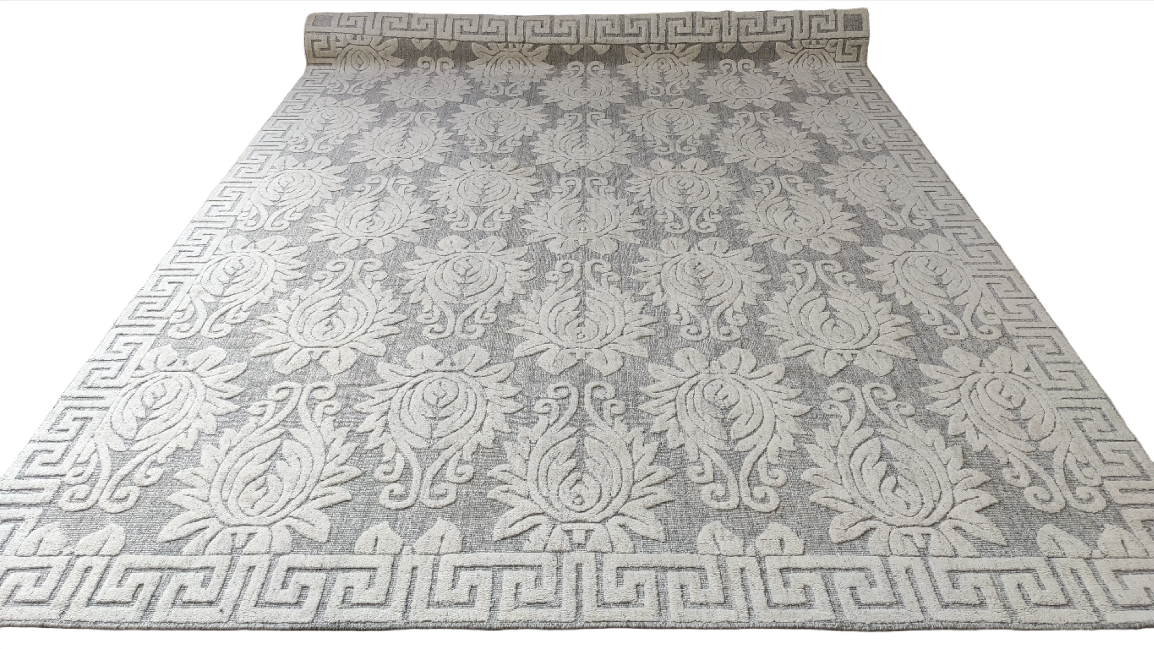 Painkiller 8x12 Silver and Grey Handwoven Rug | Banana Manor Rug Company