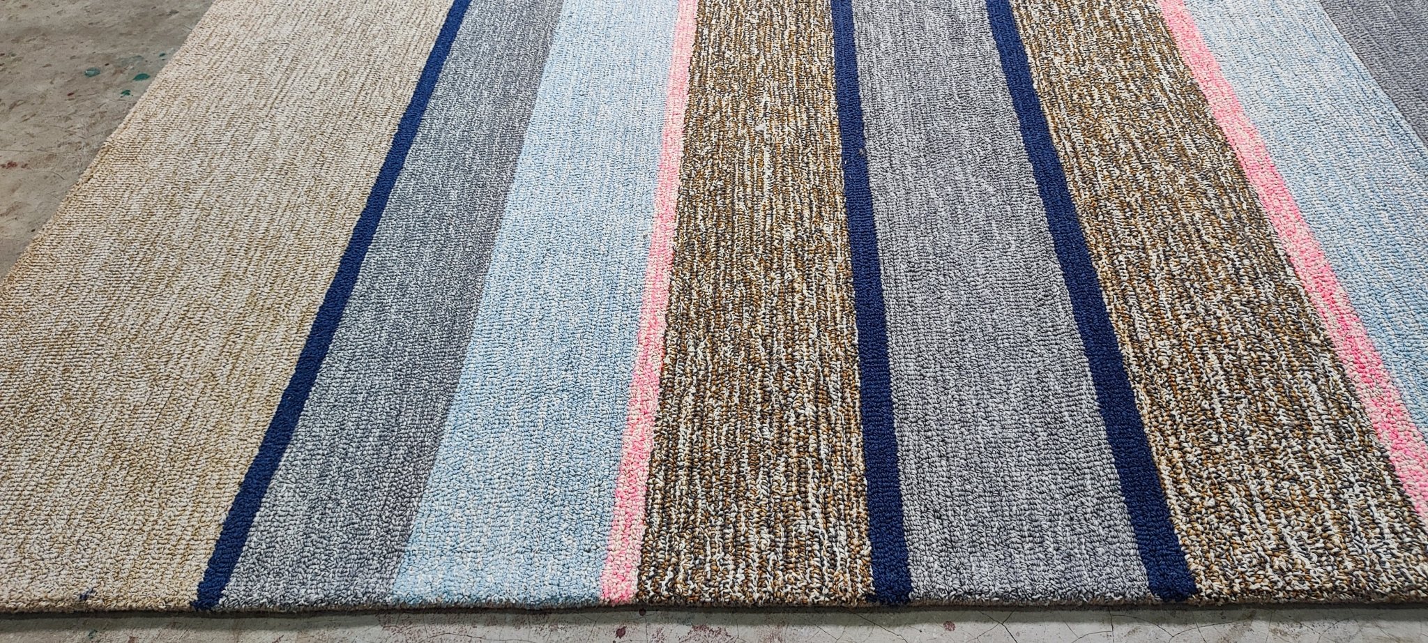 5x8 Hand-Tufted Wool Multi Stripe | Banana Manor Rug Factory Outlet