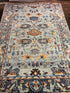 Morgan Farrow Grey and Blue Hand-Knotted Oushak Rug 4x6 | Banana Manor Rug Company