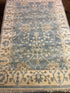 Kelly Behun Blue and Ivory Hand-Knotted Oushak Rug 4x6 | Banana Manor Rug Company