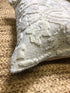 Abra Grey and Cream Hand-Knotted Pillow | Banana Manor Rug Company