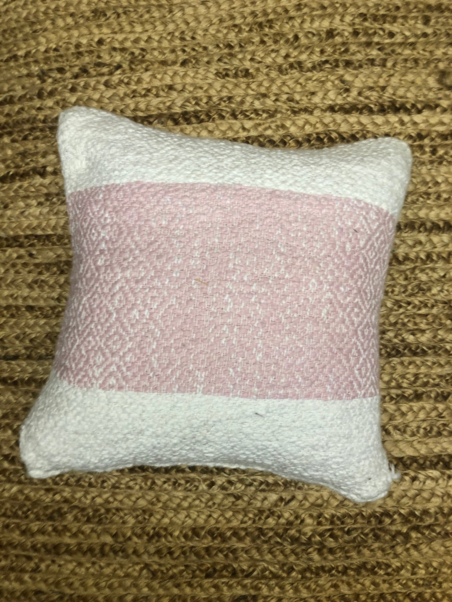 Abrielle Pink and White Striped Super Soft Pillow | Banana Manor Rug Company
