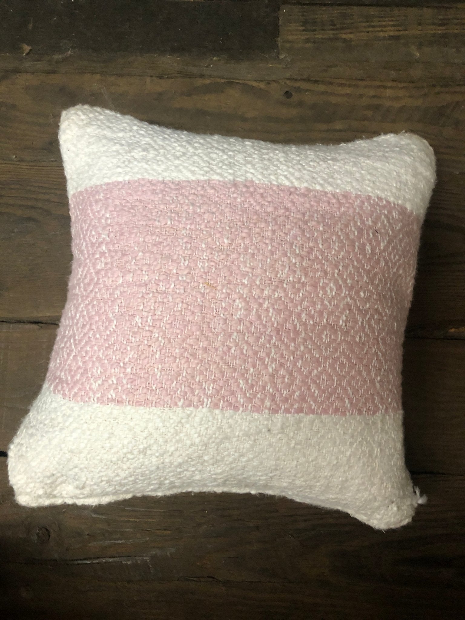 Abrielle Pink and White Striped Super Soft Pillow | Banana Manor Rug Company