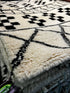 Addis 4.6x6.6 White and Black Moroccan Style Rug | Banana Manor Rug Factory Outlet