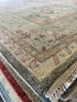 Ainsley Alonzo 9x12 Off White and Rust Hand-Knotted Oushak Rug | Banana Manor Rug Company