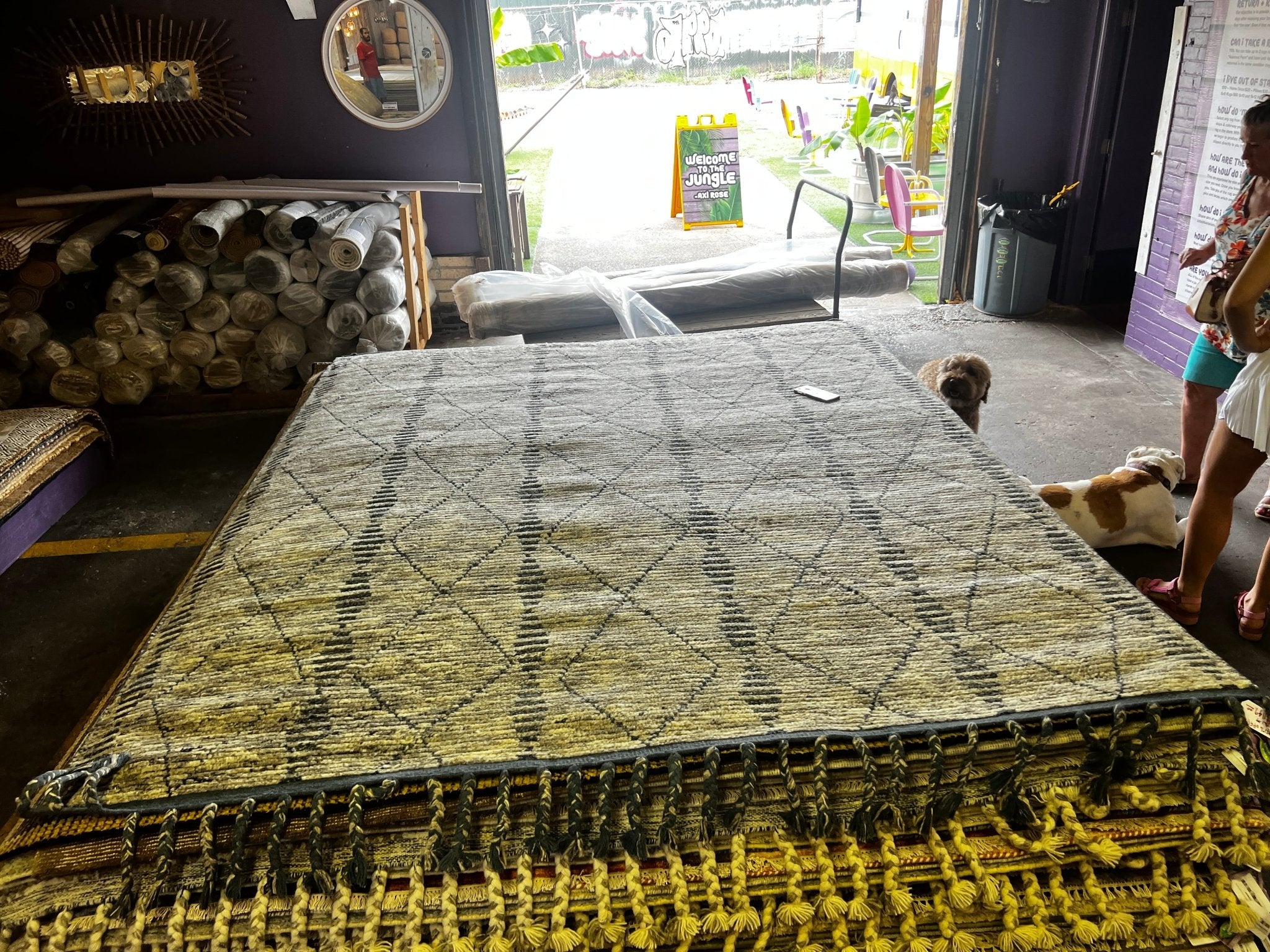 Alan Dale 8x10 Hand-Knotted Natural and Grey Modern | Banana Manor Rug Factory Outlet