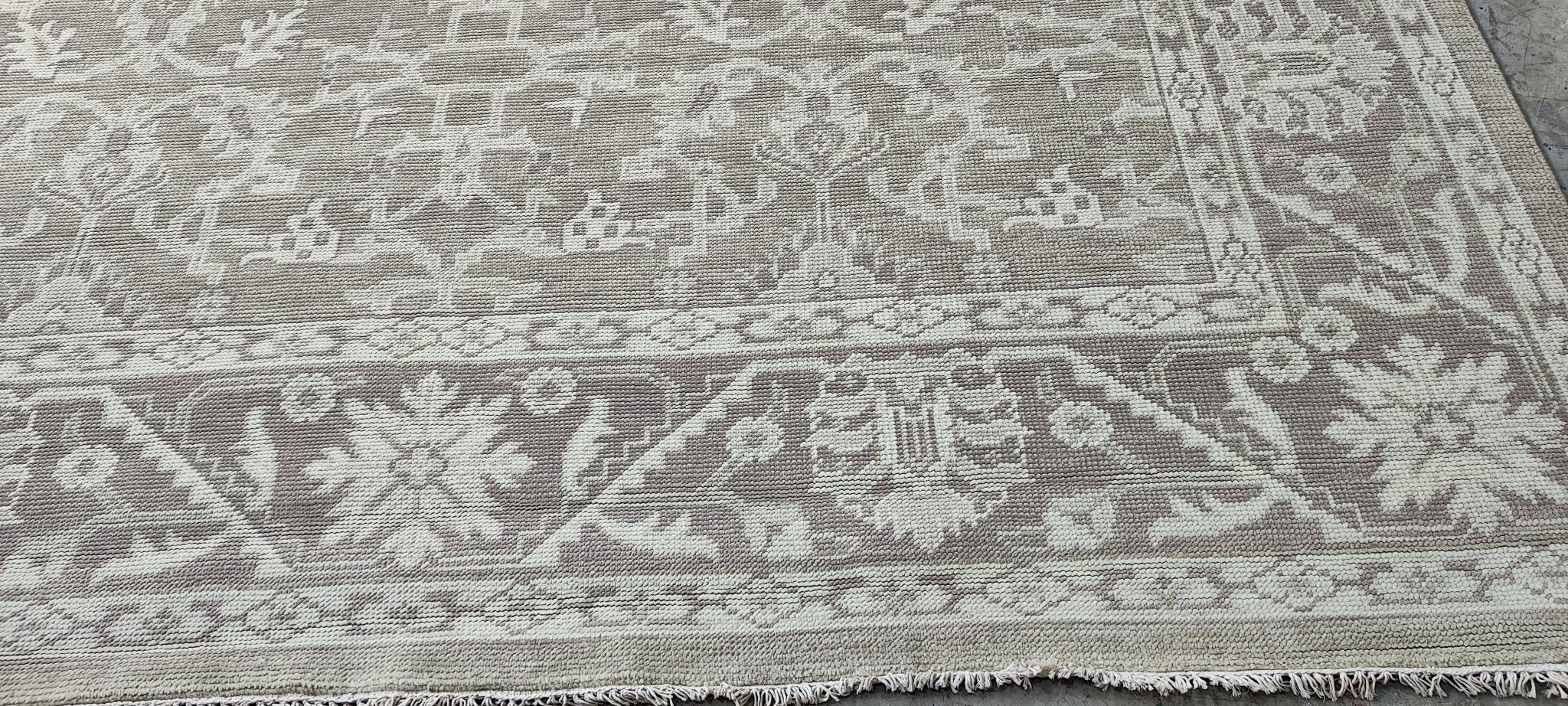 Alanis 8.6x12 Hand Knotted Silver & Grey Turkish Oushak | Banana Manor Rug Factory Outlet