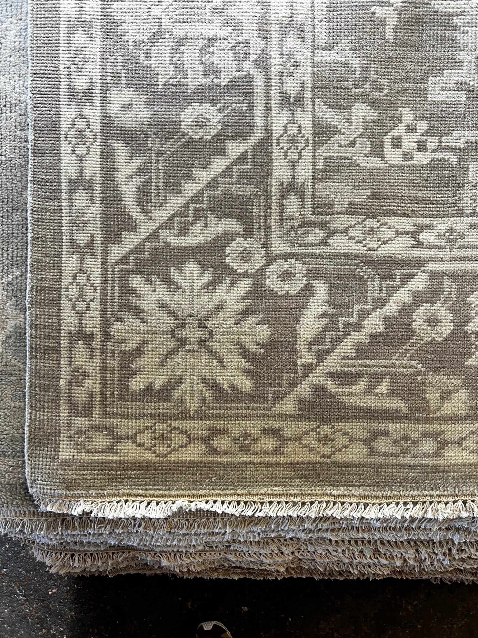 Alanis 8.6x12 Hand Knotted Silver & Grey Turkish Oushak | Banana Manor Rug Factory Outlet