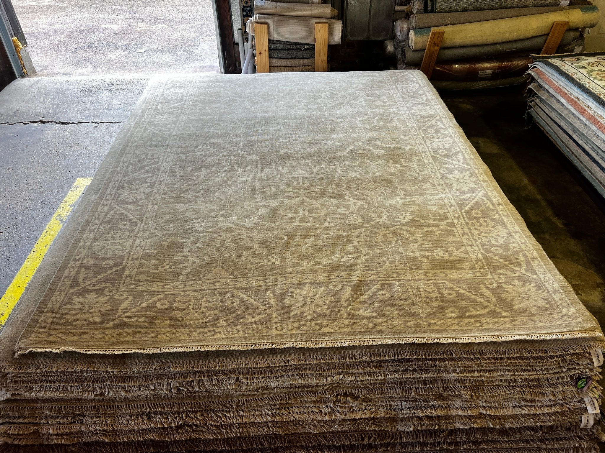 Alanis 8.6x12 Hand Knotted Silver & Grey Turkish Oushak | Banana Manor Rug Factory Outlet