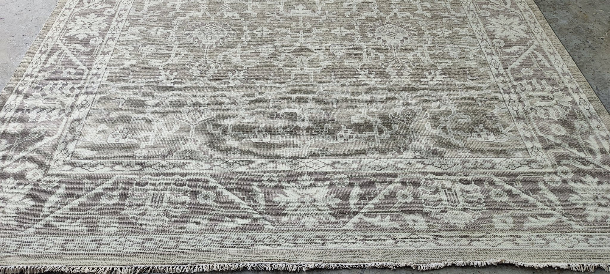 Alanis 8.6x12 Hand Knotted Silver & Grey Turkish Oushak | Banana Manor Rug Factory Outlet