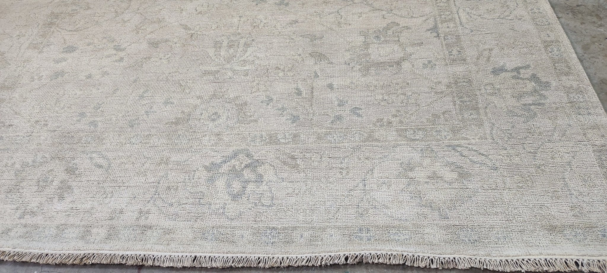 Alice O'Hara Hand-Knotted Oushak Rug Ivory O'Hara 8x9.9 | Banana Manor Rug Company