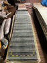 Alvin 2.9x11.6 Blue Striped Handwoven Runner | Banana Manor Rug Company