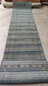 Alvin 2.9x11.6 Blue Striped Handwoven Runner | Banana Manor Rug Company