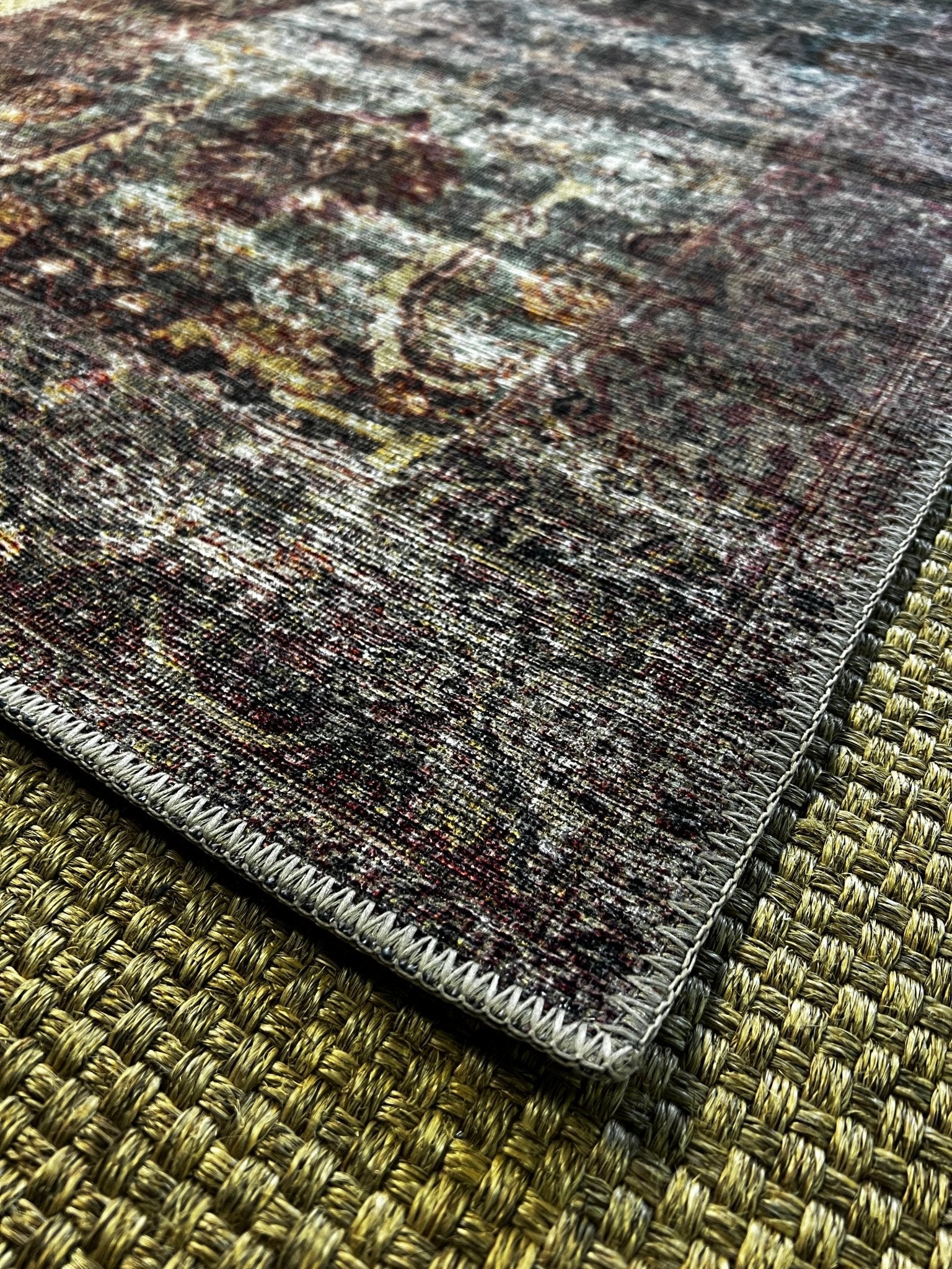 Amber Lewis 2.3x3.9 Georgie Collection Jade and Sunset | Banana Manor Rug Factory Outlet