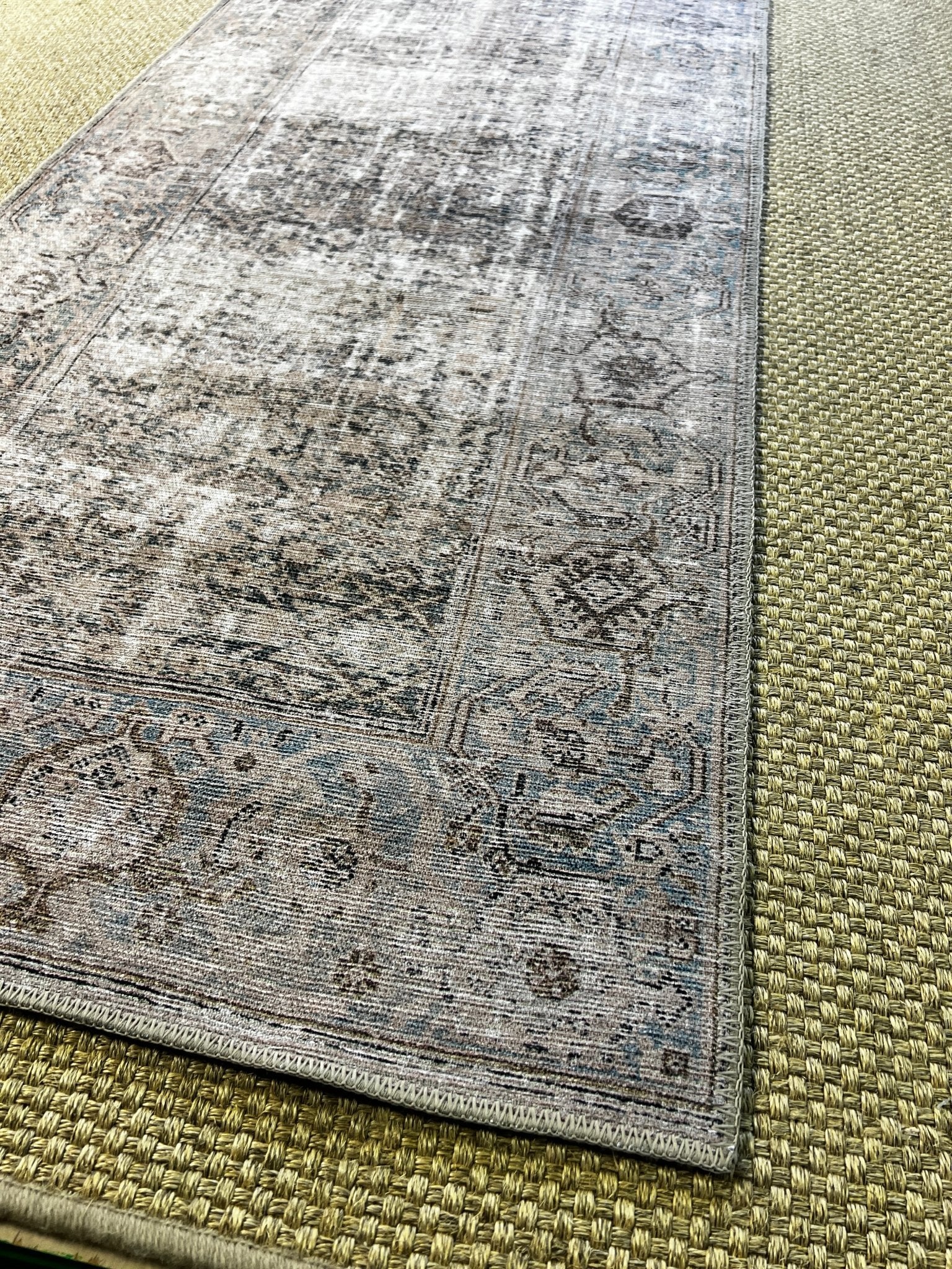 Amber Lewis 2.6x7.6 Georgie Collection Ocean and Sand Runner | Banana Manor Rug Factory Outlet