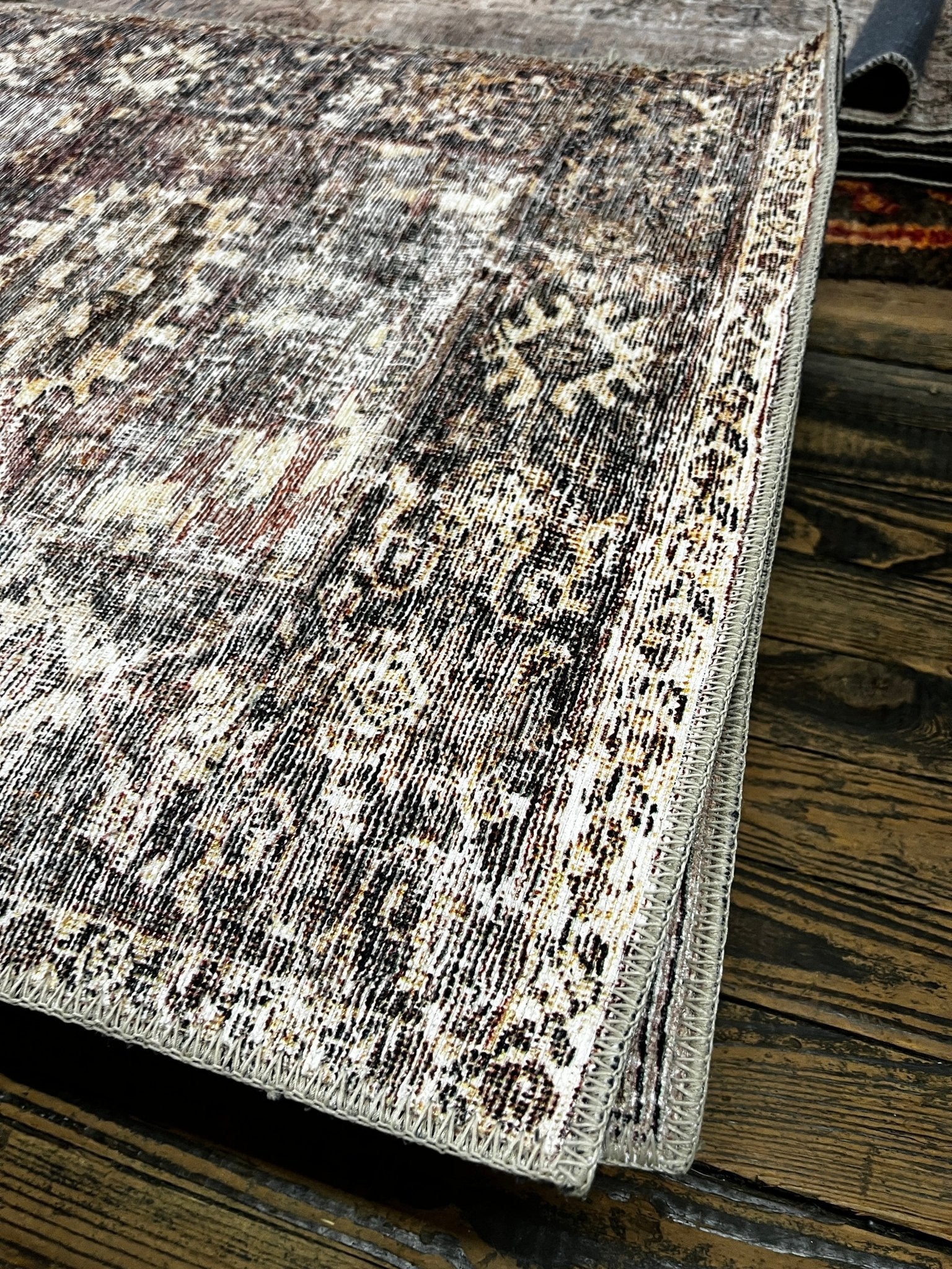Amber Lewis Georgie Collection Bordeaux and Antique 2.6x12 | Banana Manor Rug Factory Outlet