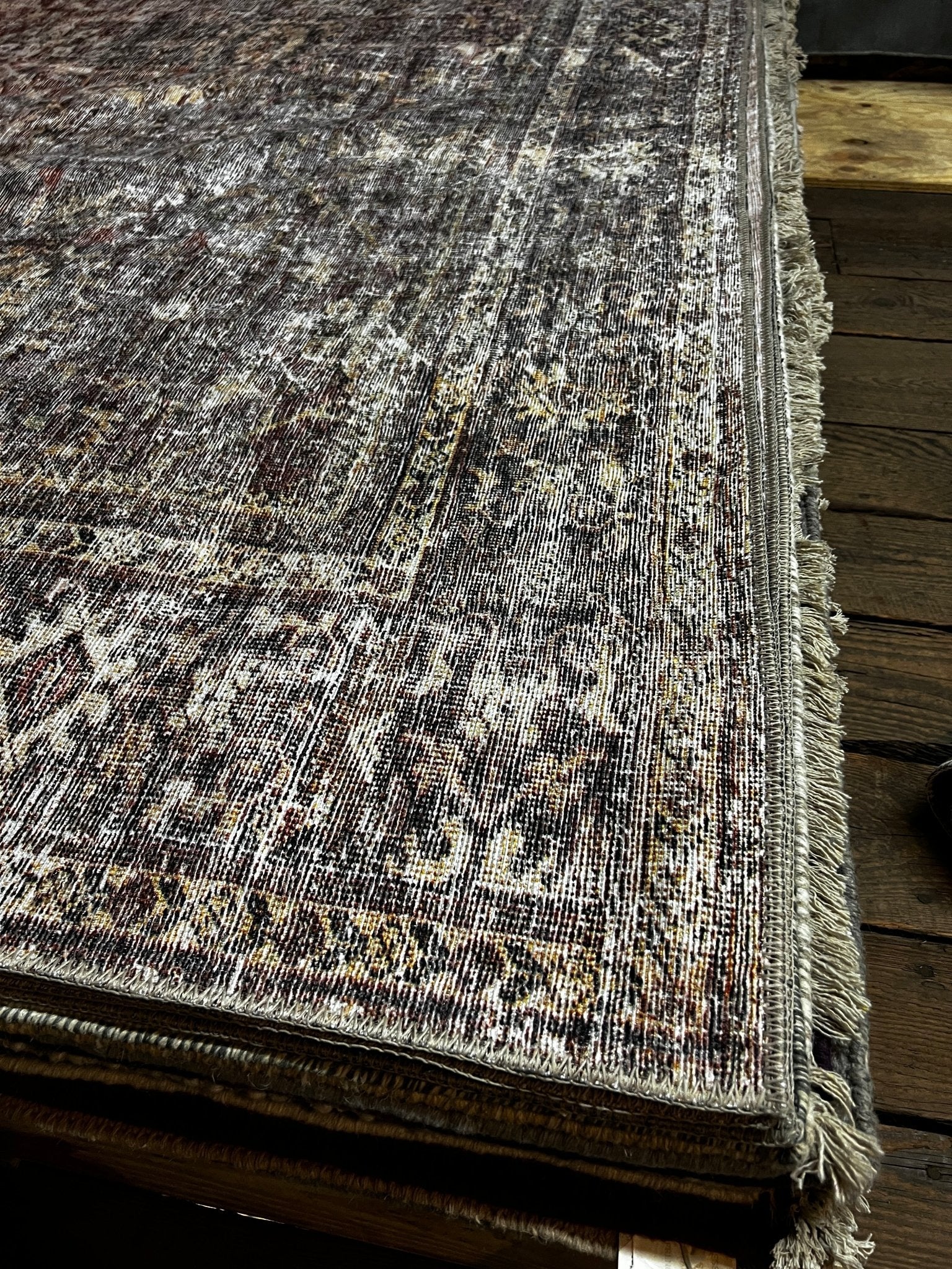 Amber Lewis Georgie Collection Bordeaux and Antique 7.6x9.6 | Banana Manor Rug Factory Outlet