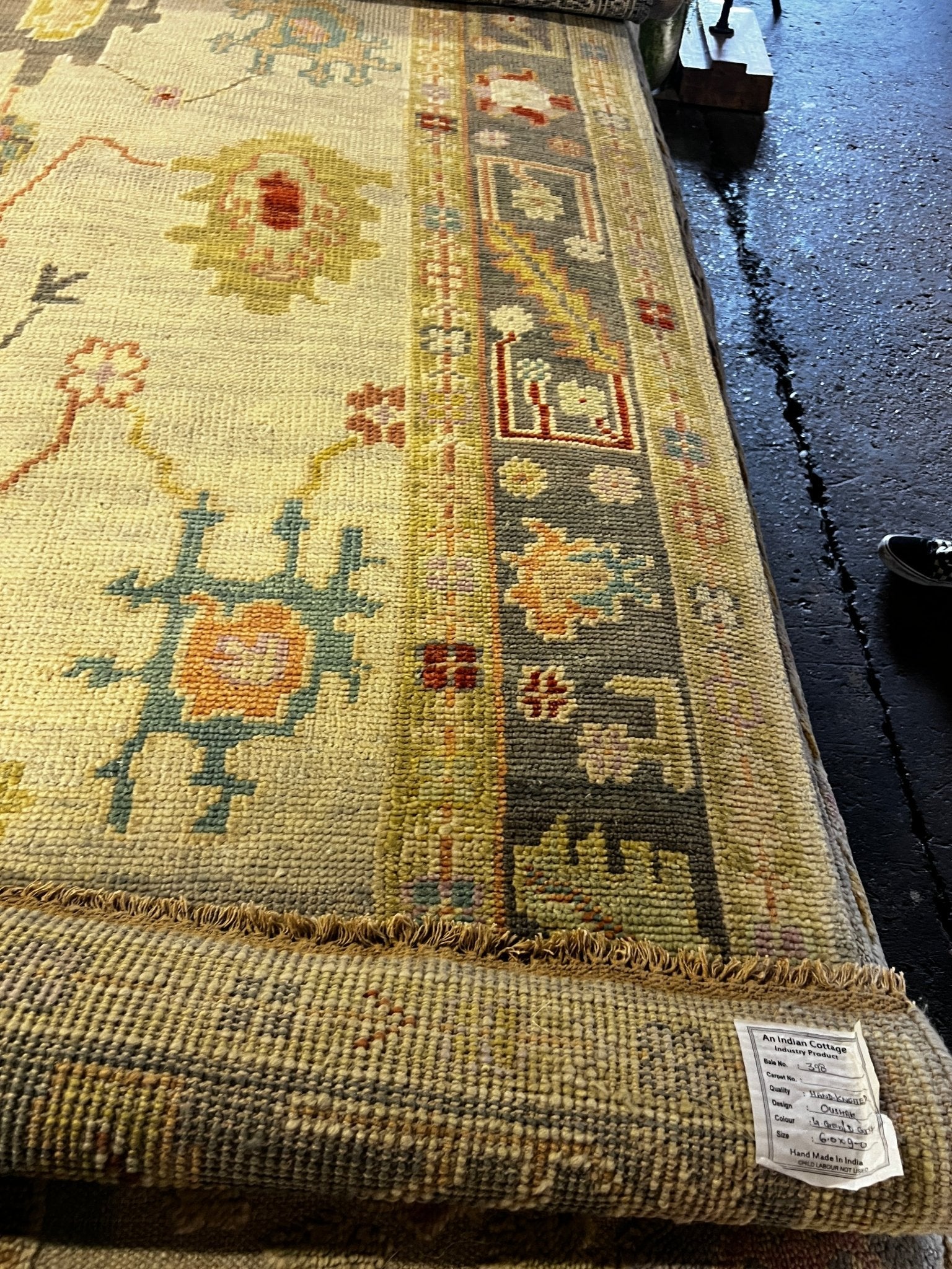 Anabelle 6x9 Light Grey Hand-Knotted Oushak Rug | Banana Manor Rug Factory Outlet