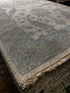 Angela Bloomfield Hand-Knotted Ivory and Grey Oushak Runner 3x12 | Banana Manor Rug Company