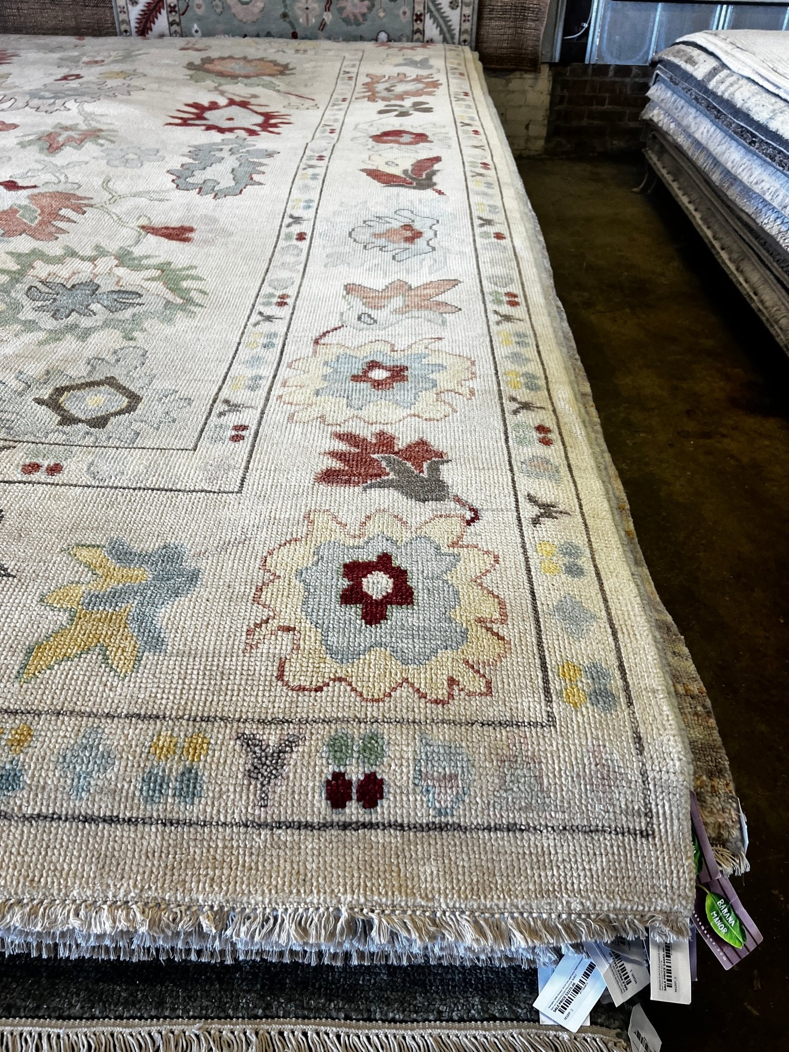 Angela Winkler 10x14 Hand-Knotted Beige Oushak | Banana Manor Rug Factory Outlet