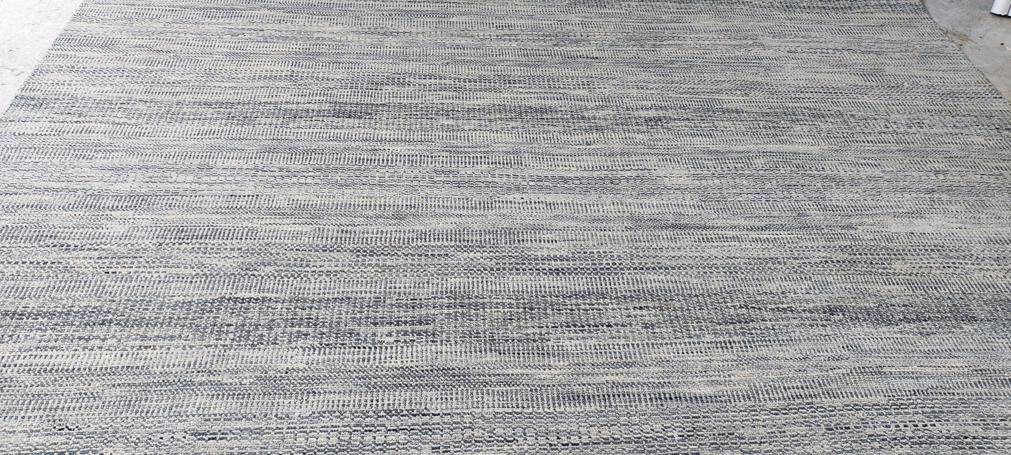 Ani 10x14.3 Hand Knotted Grass Design Silver Grey | Banana Manor Rug Factory Outlet