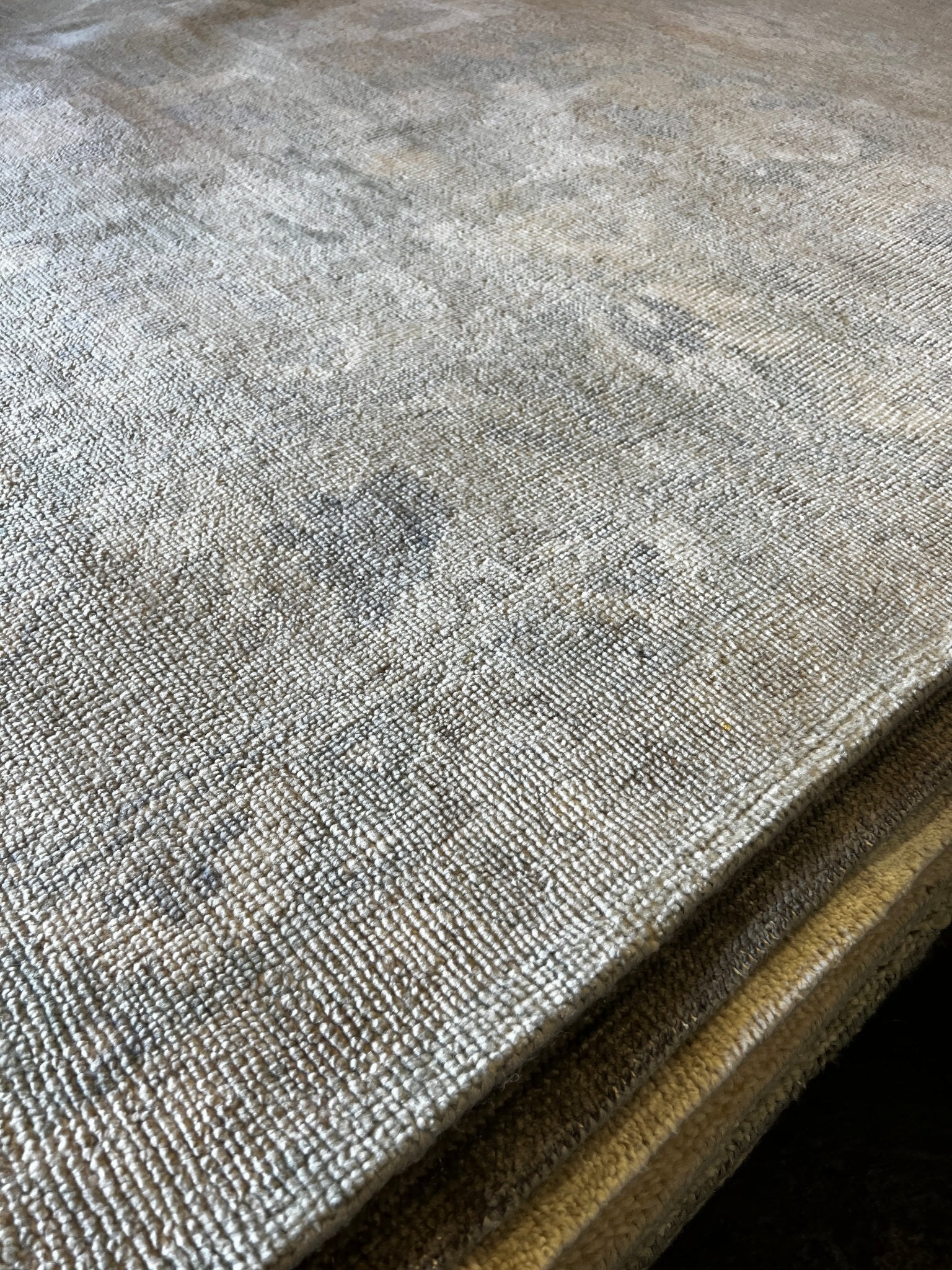 Anki 10x14 Tan & Grey Oushak | Banana Manor Rug Factory Outlet