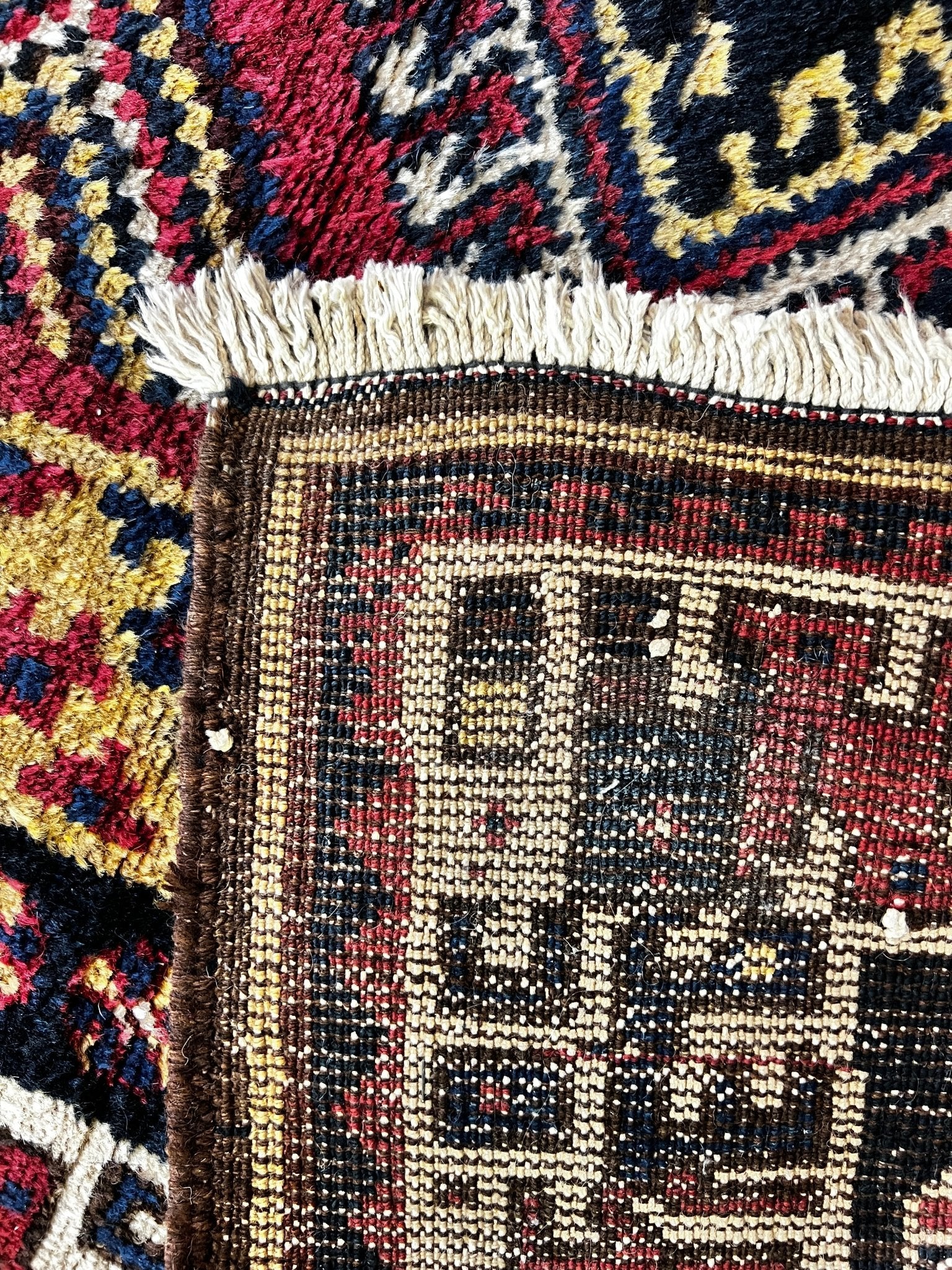 Antique Luri Tribal Persian 4.6x8.6 Red & Blue | Banana Manor Rug Factory Outlet