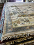 Appollonia von Ravenstein 8.9x11.9 Tan and Ivory Hand-Knotted Oushak Rug | Banana Manor Rug Factory Outlet