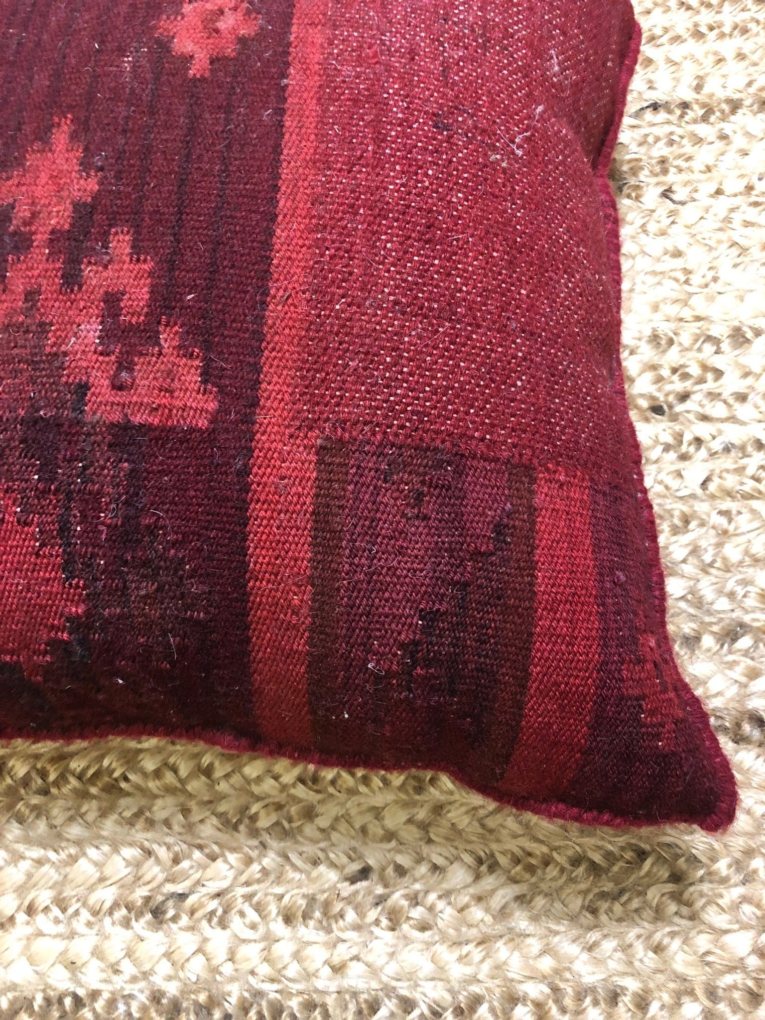 Aspen Red Handwoven Pillow | Banana Manor Rug Company