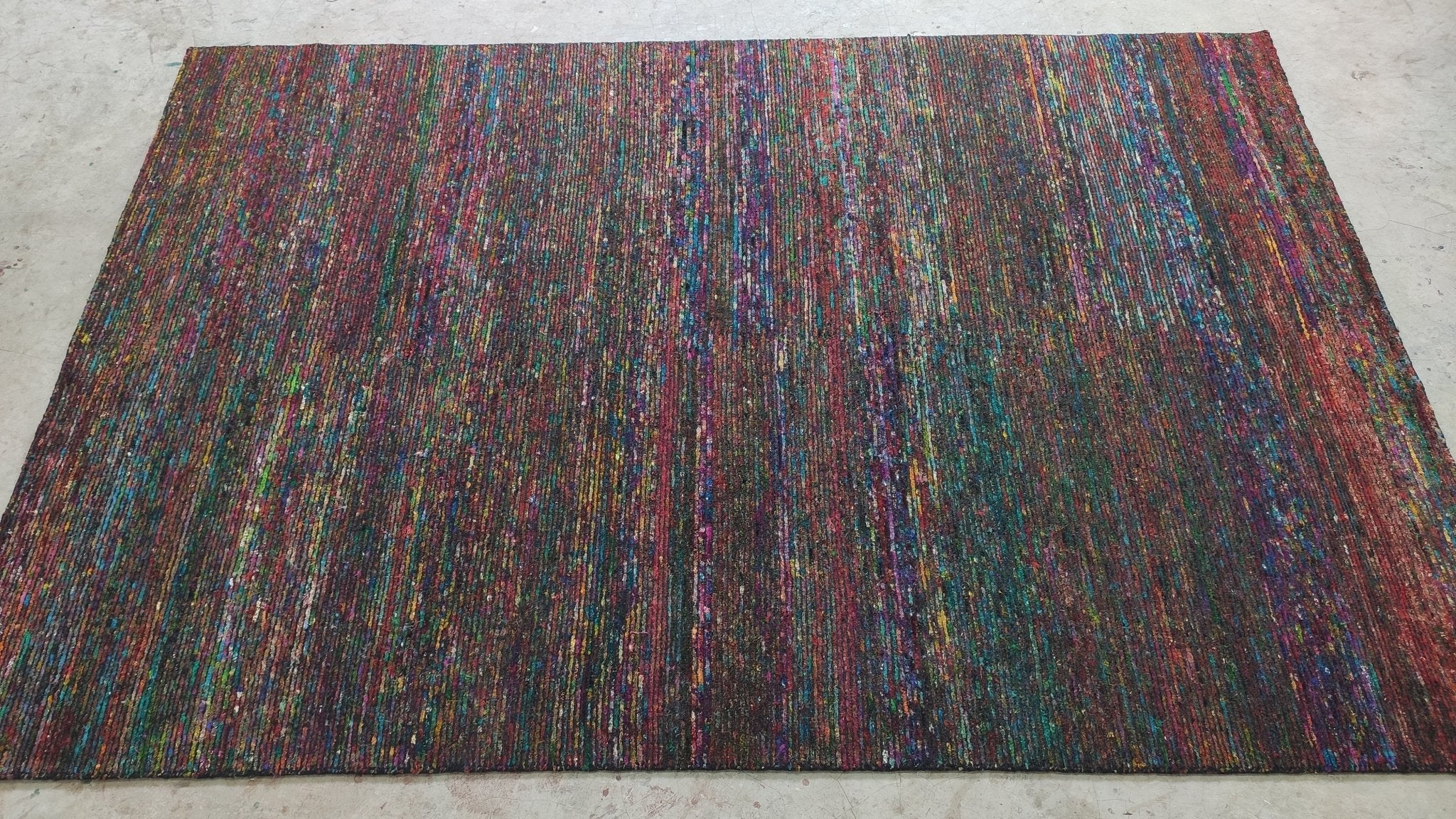 Aunt Totsy 5.3x8 Red and Multi-Colored Hand-Knotted Rug | Banana Manor Rug Company