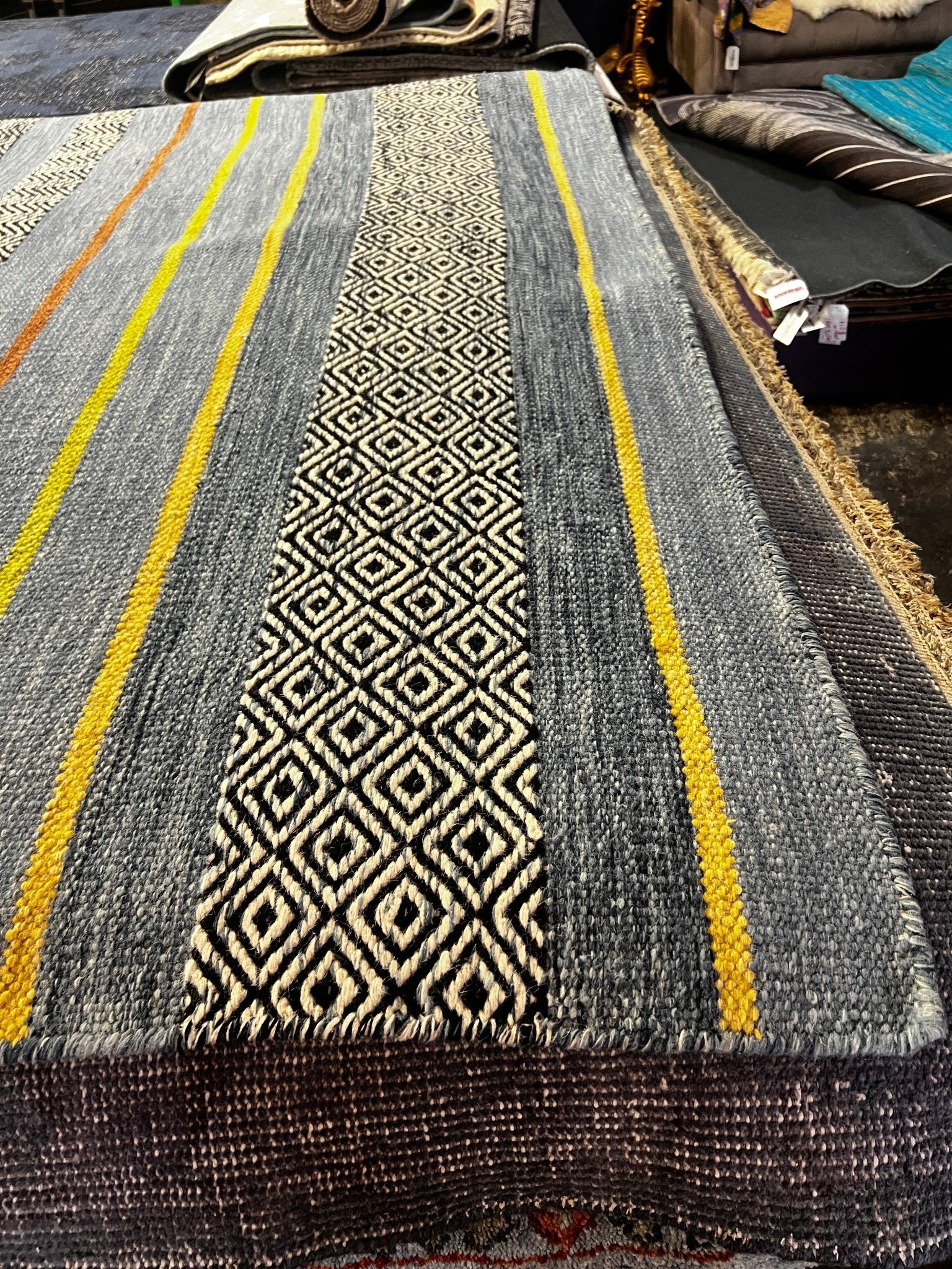 Avenue Pub 6x9 Handwoven Blue Mix Stripe | Banana Manor Rug Factory Outlet