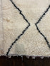 Axelle 6.6x9.9 Ivory and Black Hand-Knotted Moroccan Style Rug | Banana Manor Rug Company