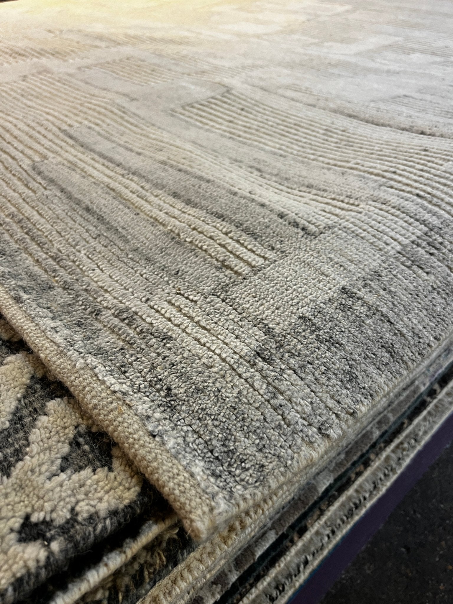 Ayako 10x14 Hand-Knotted Light Grey & Ivory Modern | Banana Manor Rug Factory Outlet