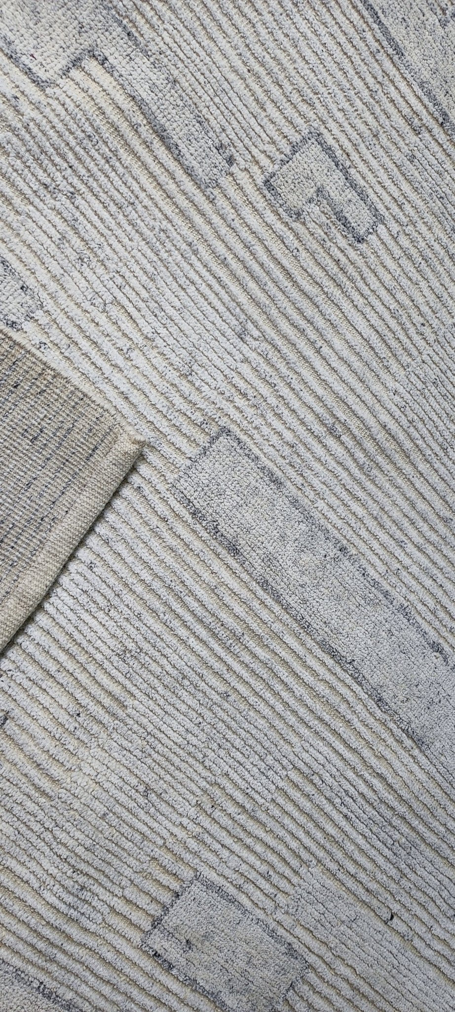 Ayako 10x14 Hand-Knotted Light Grey & Ivory Modern | Banana Manor Rug Factory Outlet