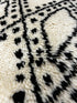 Azhar 4.6x6.6 Hand-Knotted Black and White Moroccan Style Rug | Banana Manor Rug Company