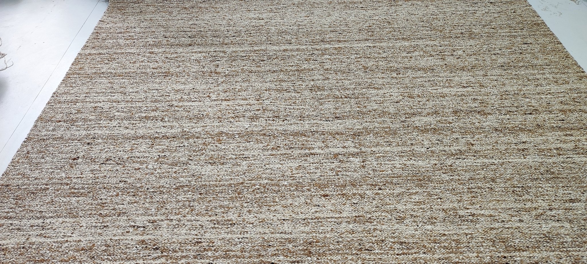 Bacchus 8.3x10 Handwoven Beige Abrash Durrie | Banana Manor Rug Factory Outlet