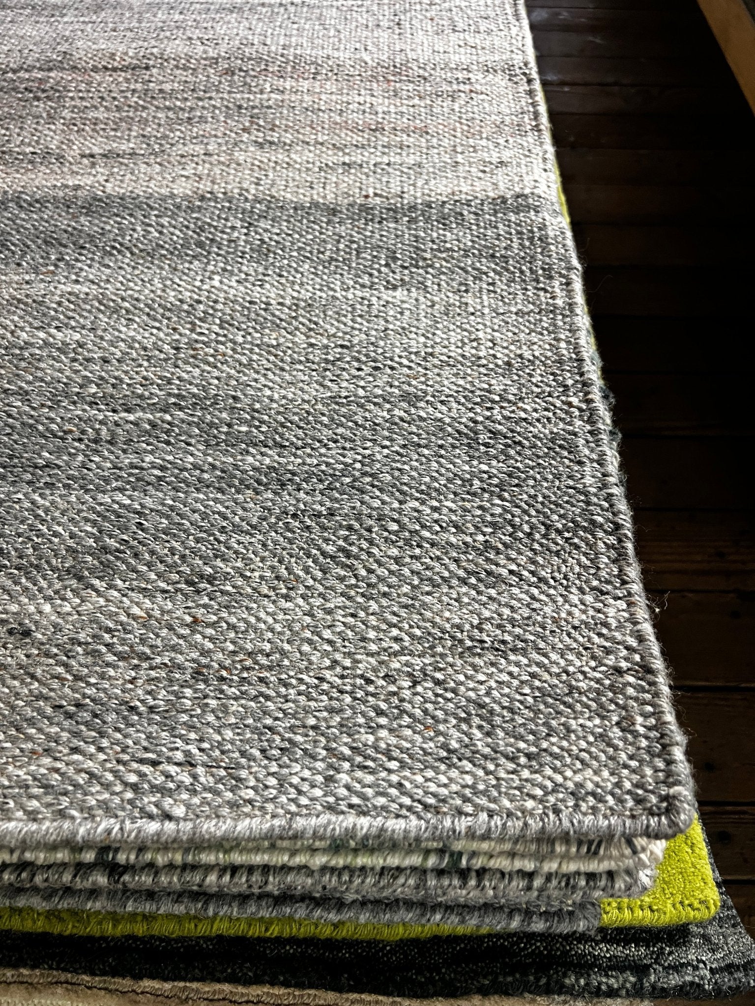 Balthazar Smith 2.6x8.3 Grey and Natural Handwoven PET Yarn Runner | Banana Manor Rug Factory Outlet