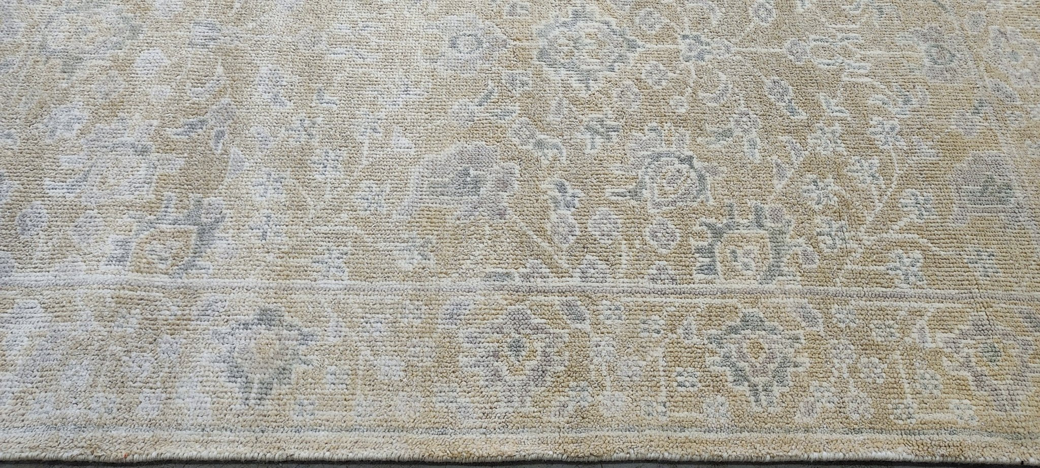 Bambi 4x6 Hand-Knotted Beige & Silver Oushak | Banana Manor Rug Factory Outlet