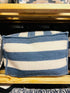 Barry from Baltimore Blue and White Striped Wool Pouffe | Banana Manor Rug Company