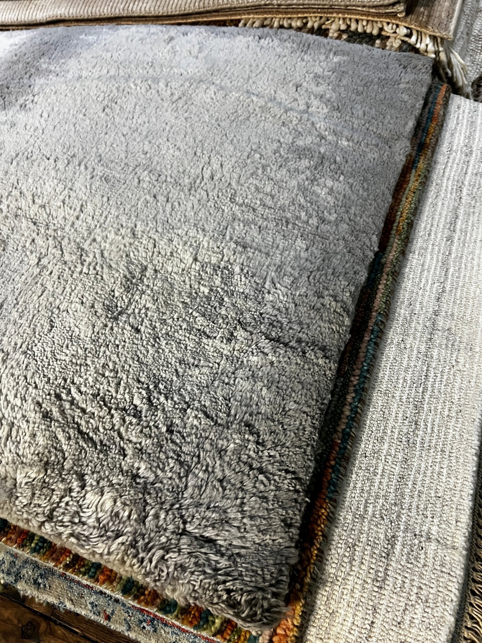 Ben Geller 3x5 Hand-Knotted Grey Abstract | Banana Manor Rug Factory Outlet