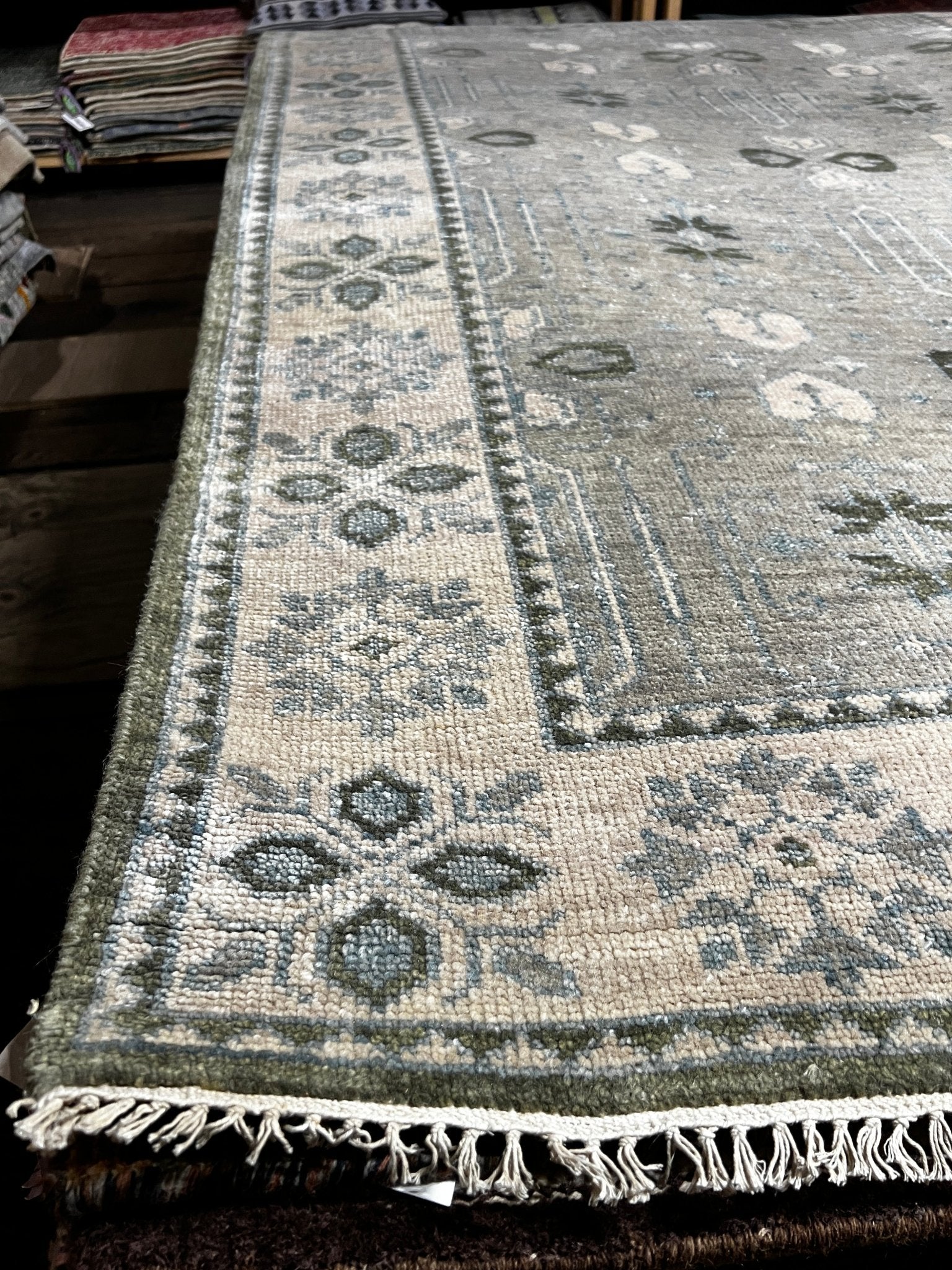 Bernadette Parson 5x8 Hand-Knotted Grey Oushak | Banana Manor Rug Factory Outlet