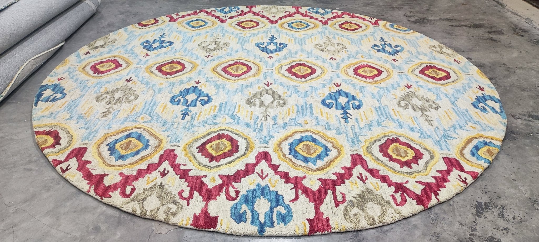 Berry Schneider Hand-Tufted Wool Multi-Colored Round | Banana Manor Rug Factory Outlet