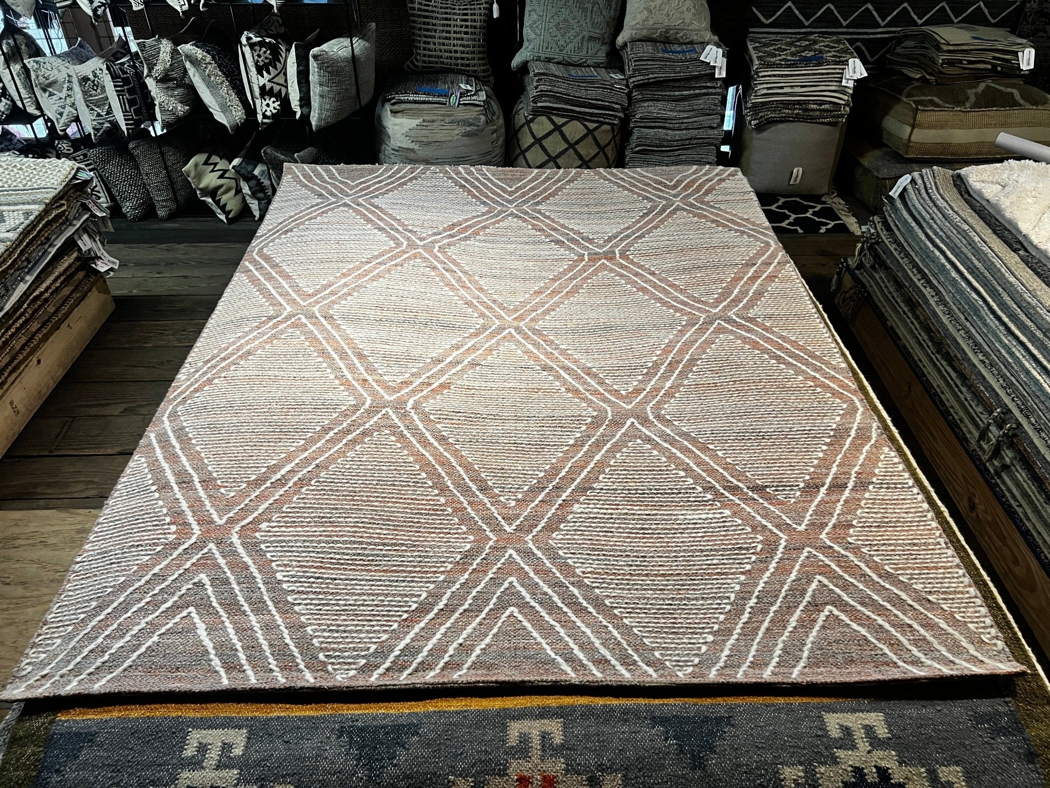 Besame 5.3x6.6 Handwoven Soft Rust Modern | Banana Manor Rug Factory Outlet