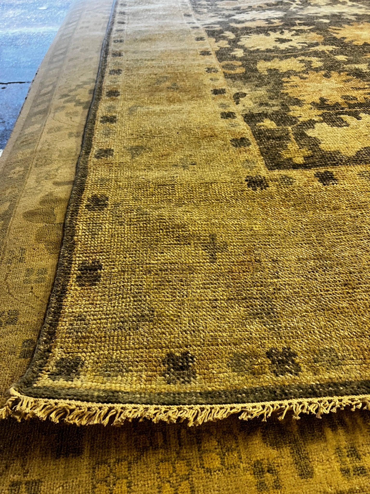 Betsy Rose 7.9x10 Hand-Knotted Grey & Tan Oushak | Banana Manor Rug Factory Outlet