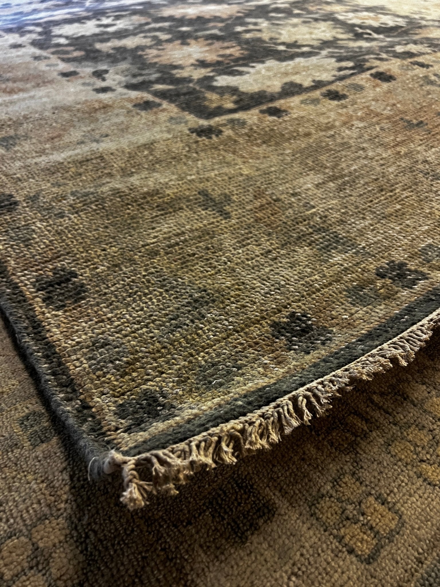 Betsy Rose 7.9x10 Hand-Knotted Grey & Tan Oushak | Banana Manor Rug Factory Outlet