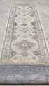 Betty 2.6x8 Beige and Light Grey Hand-Knotted Oushak Runner | Banana Manor Rug Company