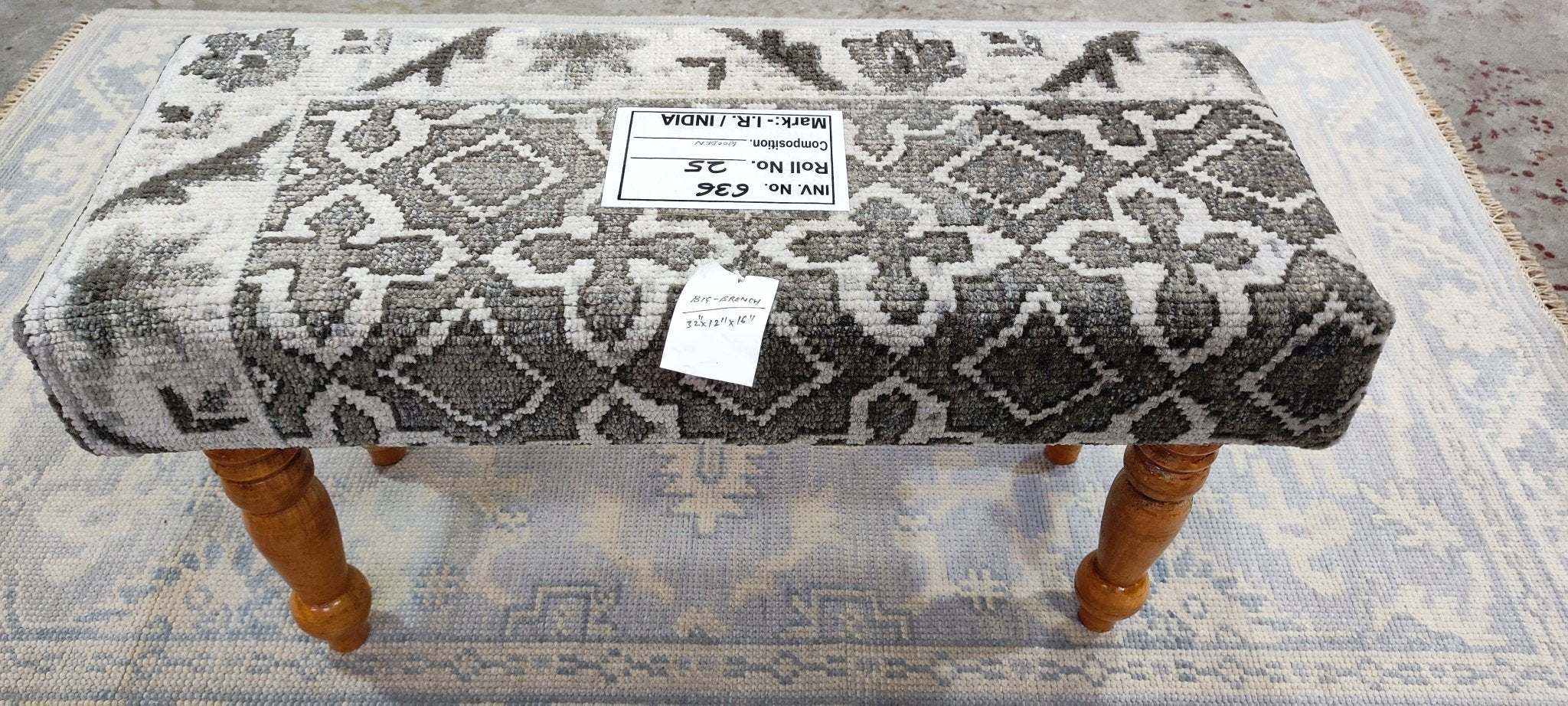 Bibi 32x12x16 Wooden Upholstered Bench | Banana Manor Rug Factory Outlet