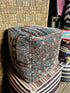 Big Mike Brown and Multi-Colored Pouffe | Banana Manor Rug Company