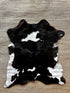 Black and White Spotted Small 3.4x3.11 Cowhide Rug | Banana Manor Rug Company